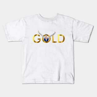 Sunisa Lee Gold Kids T-Shirt